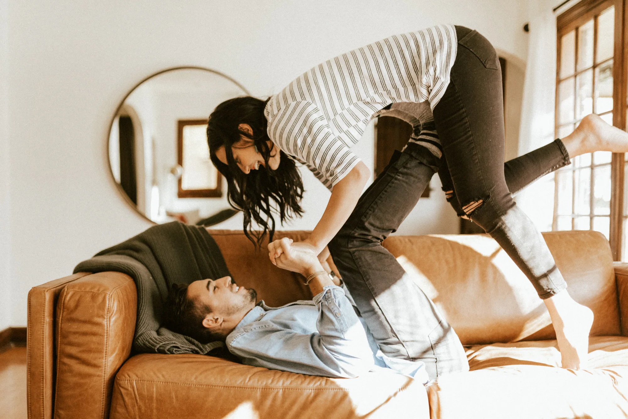 indoor engagement photoshoot