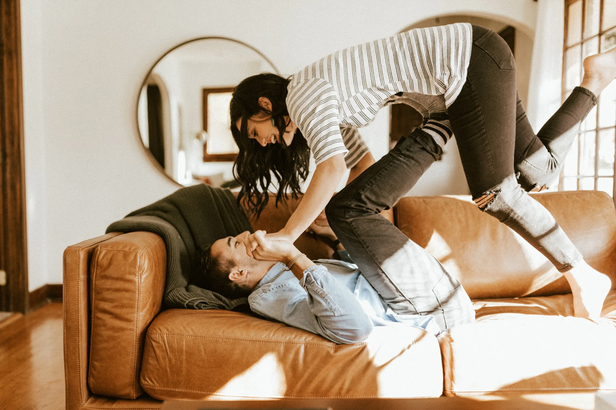 indoor engagement photoshoot