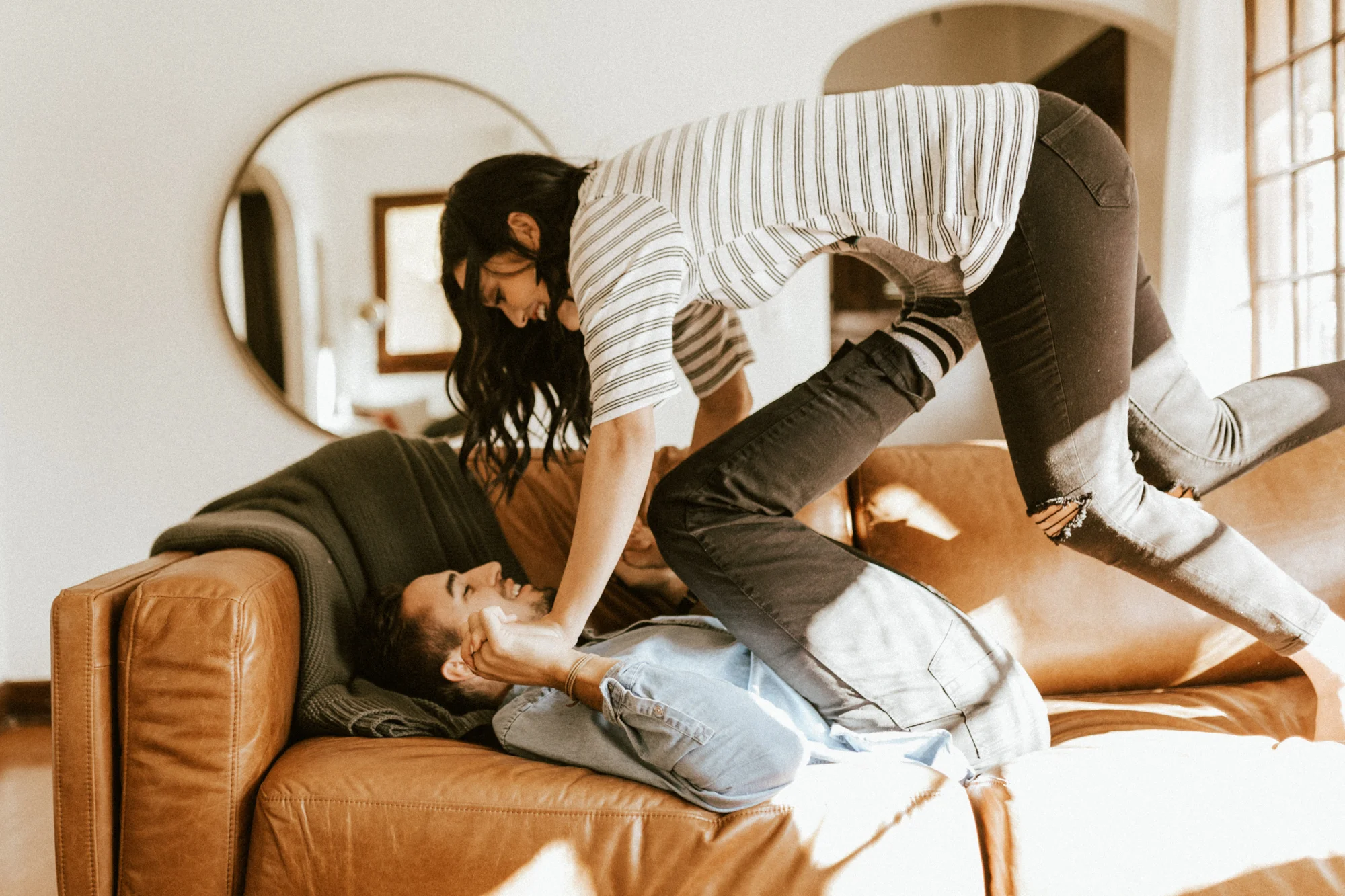 indoor engagement photoshoot