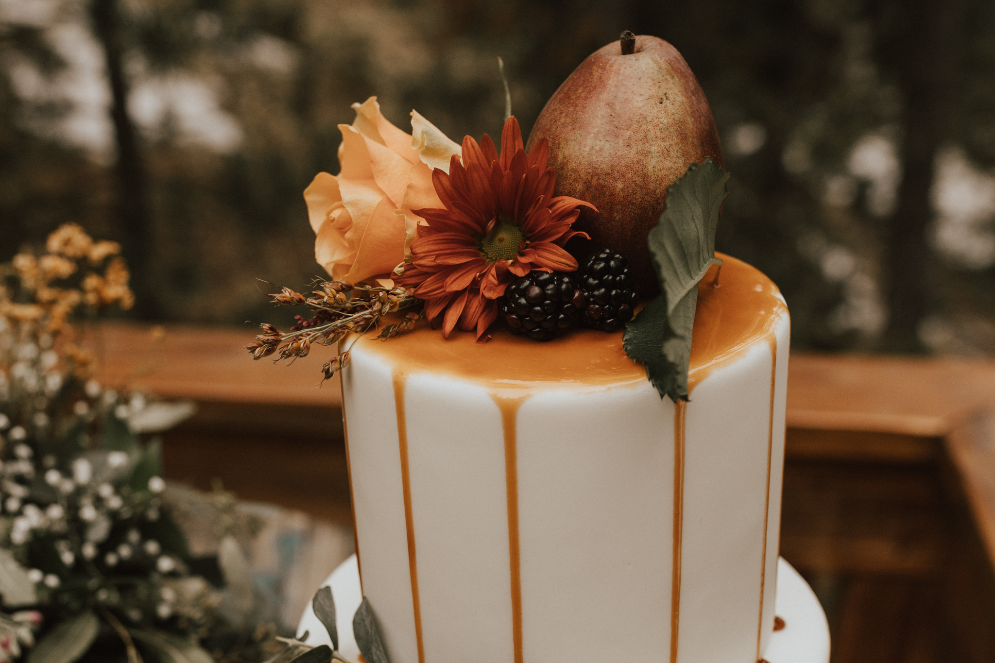 fall mountain elopement wedding