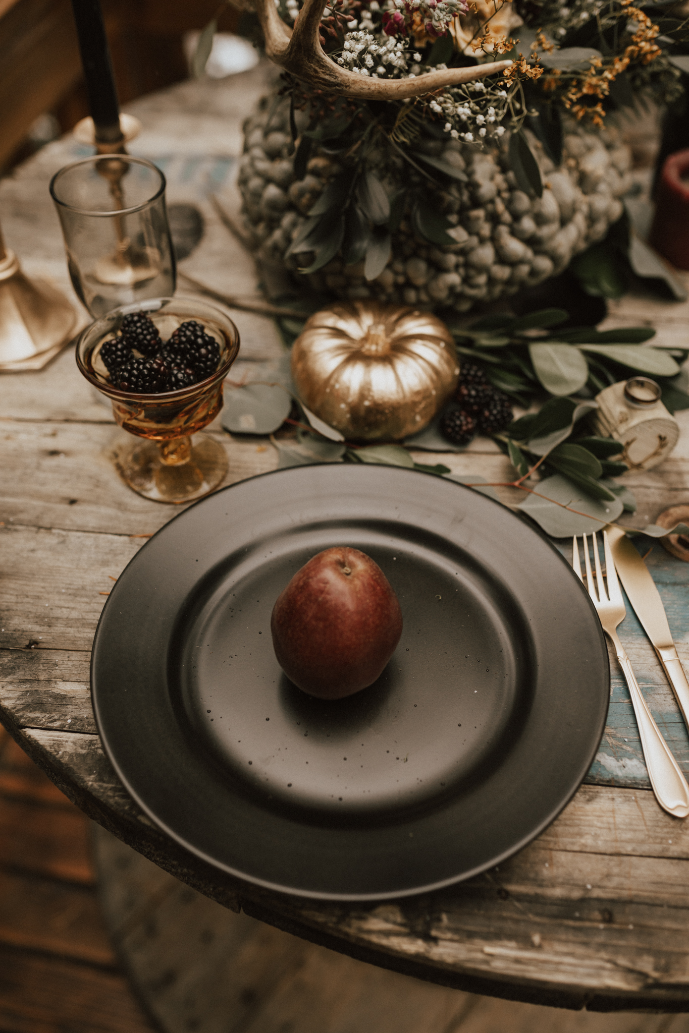 fall mountain elopement wedding