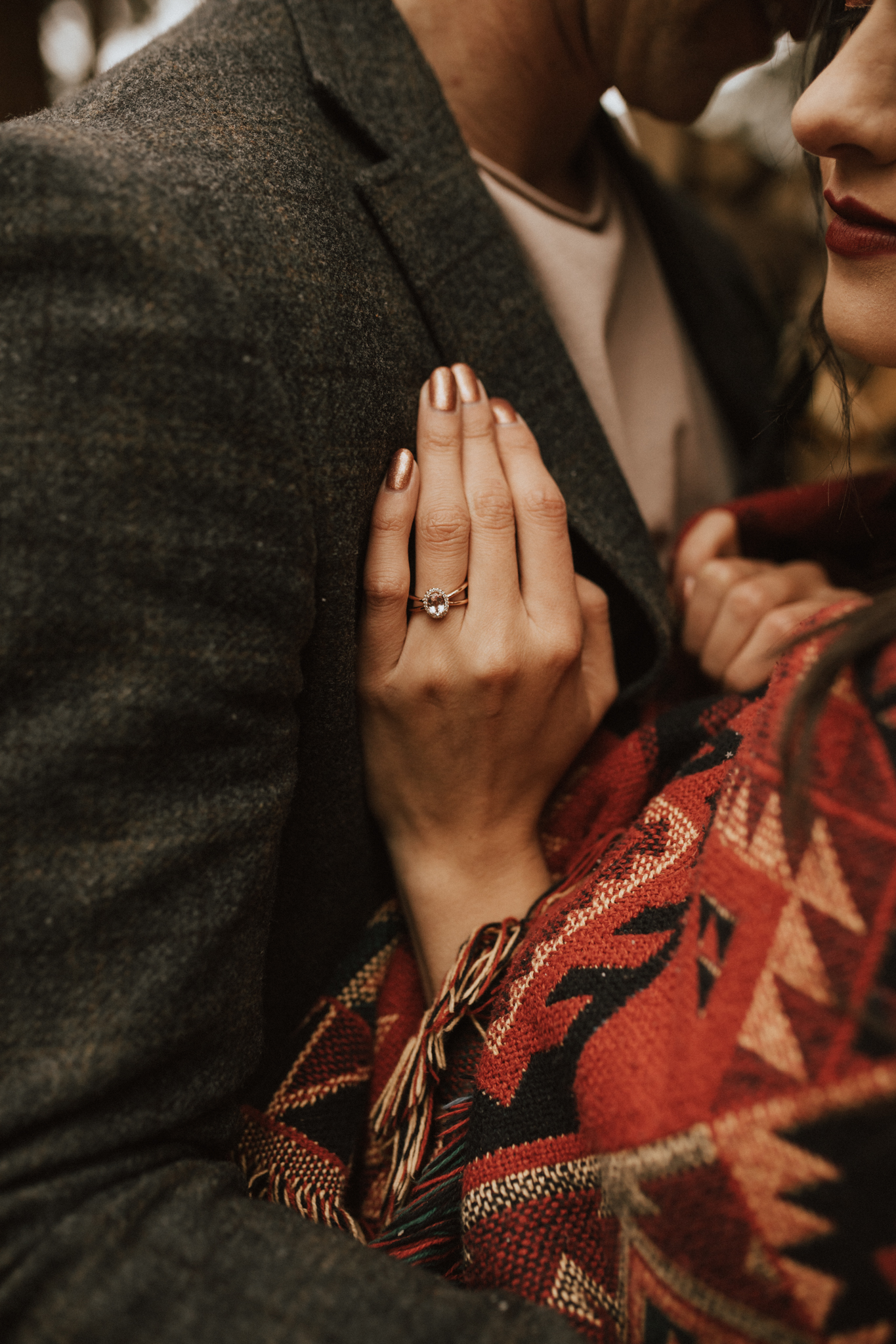fall mountain cabin elopement wedding