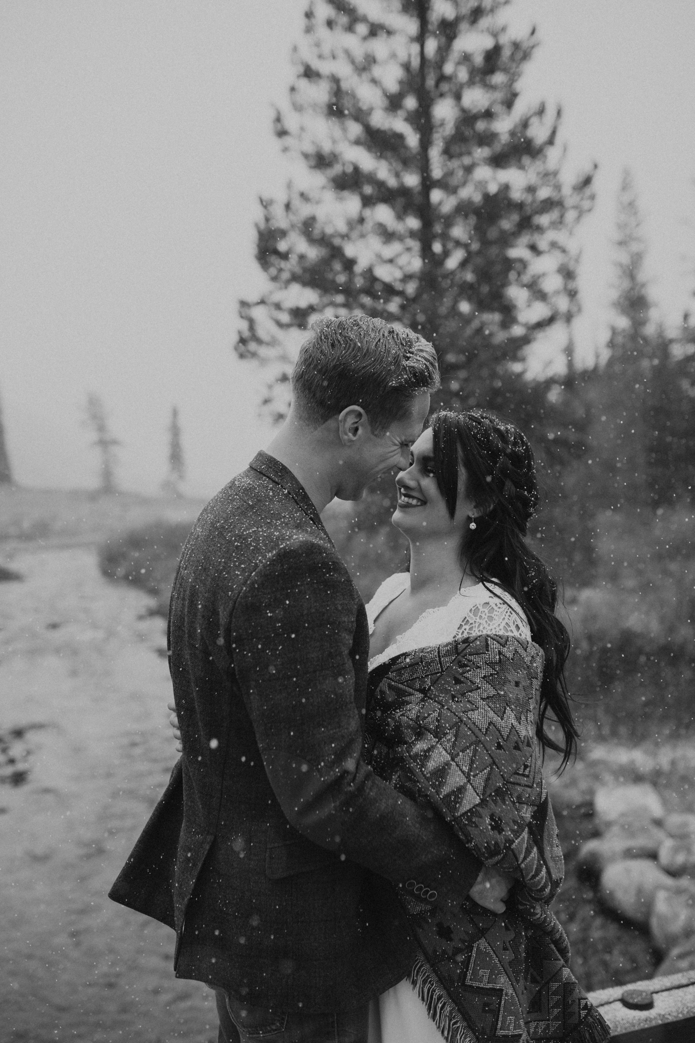 fall mountain cabin elopement wedding