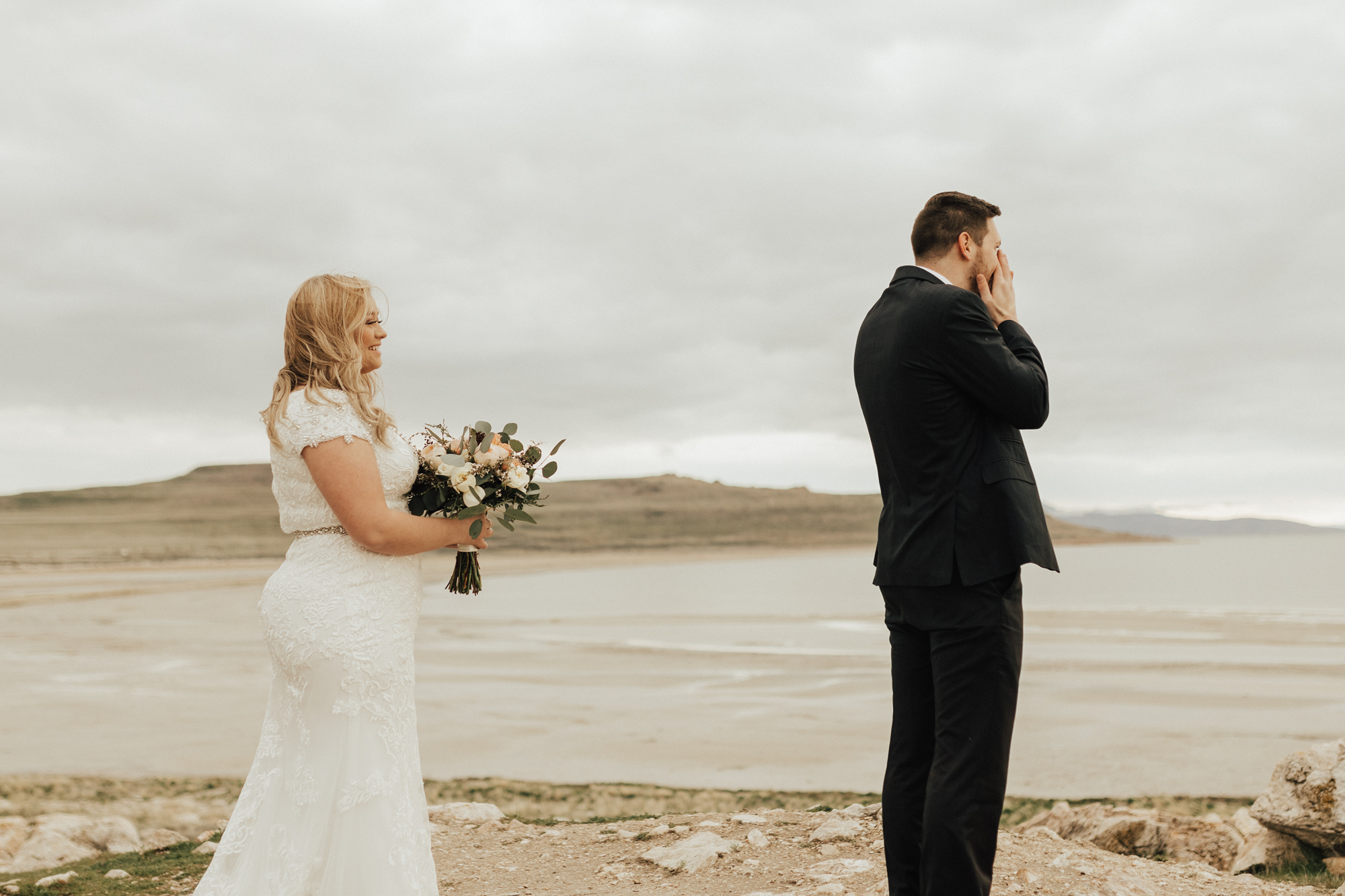 Antelope Island Bridal Photos