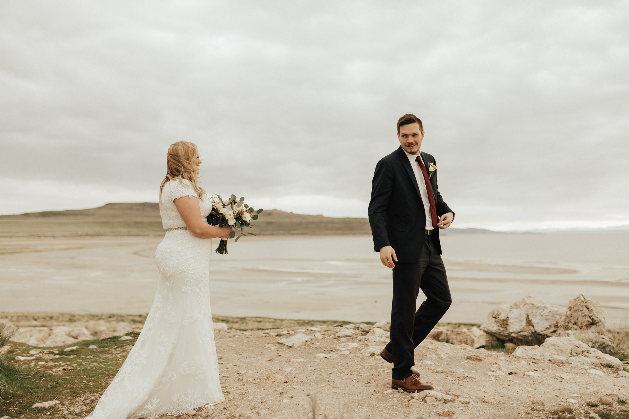 Antelope Island Bridal Photos
