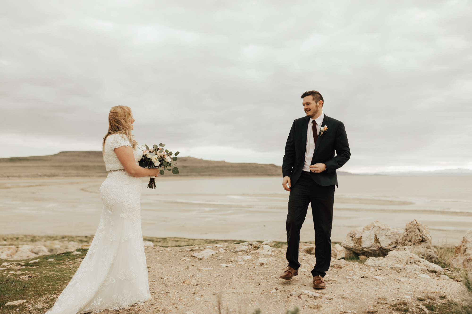Antelope Island Bridal Photos