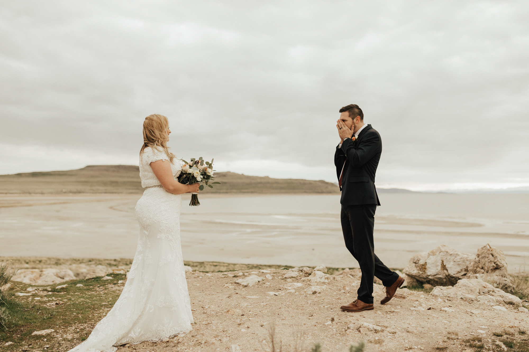Antelope Island Bridal Photos
