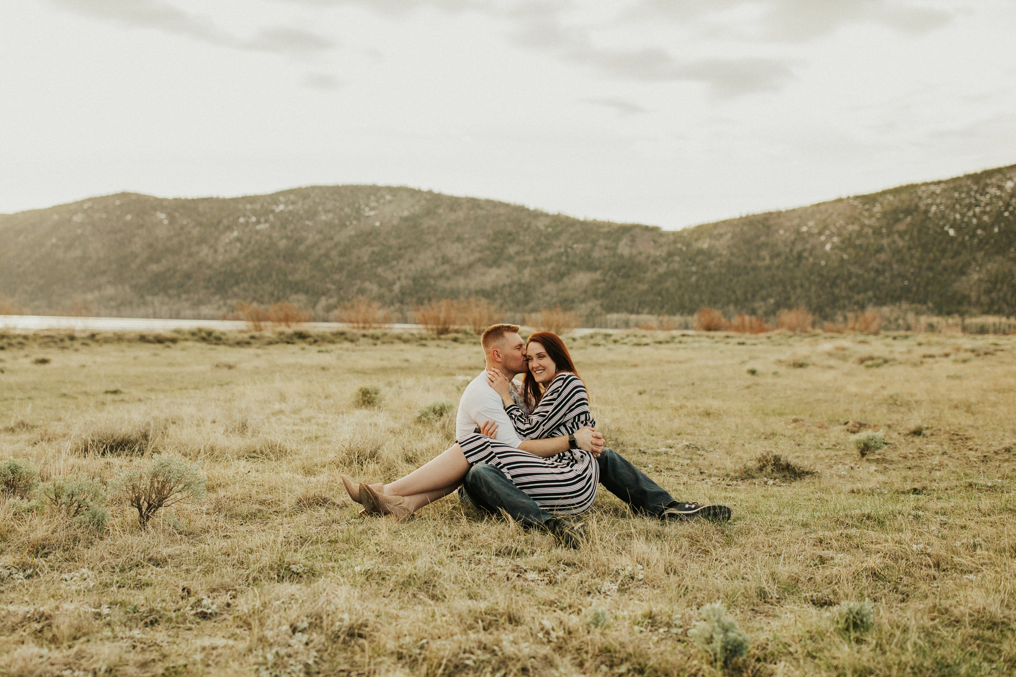 California Mountain lake engagement photos