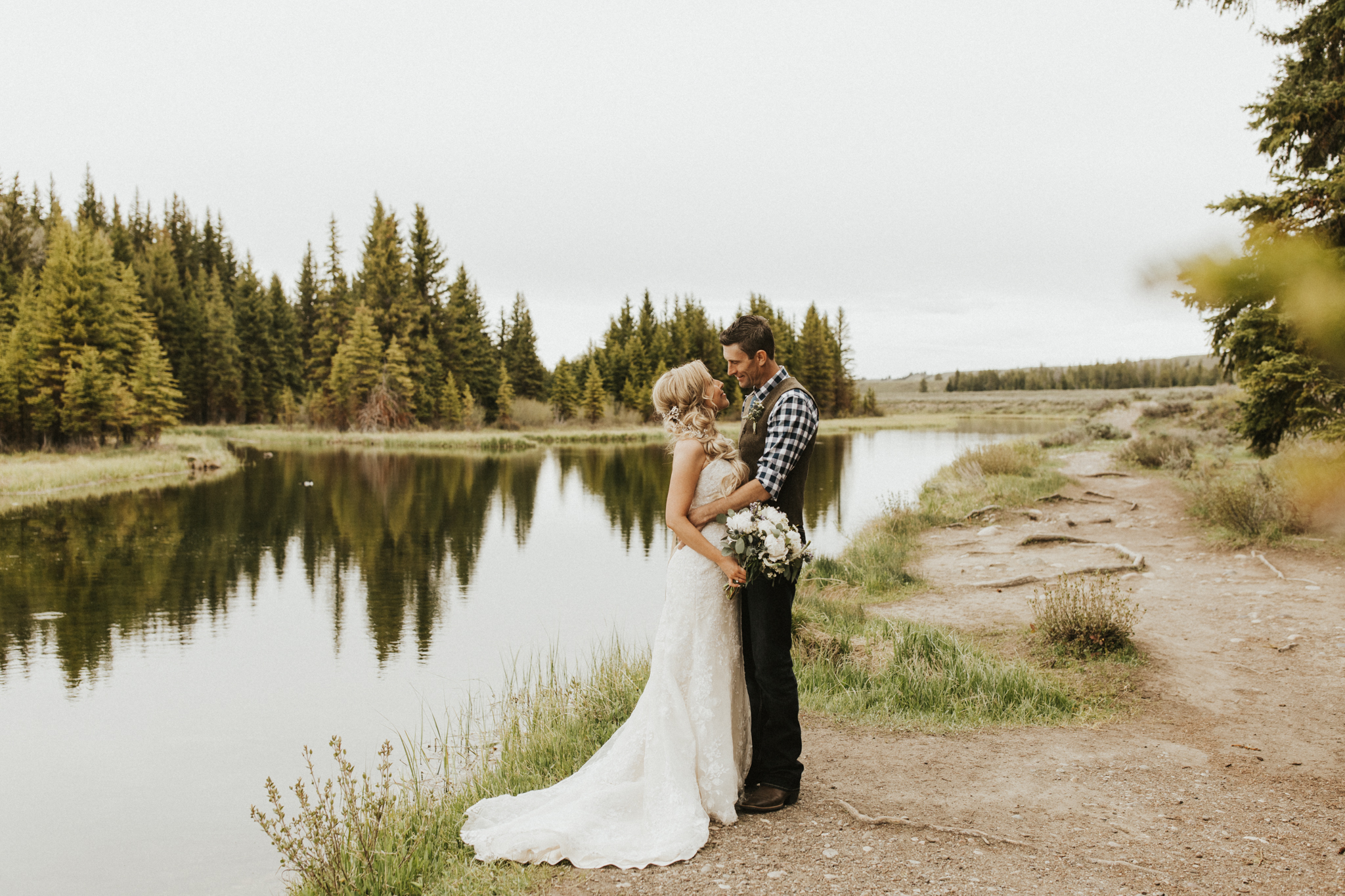 Jackson Wyoming Elopement at Schwabachers Landing