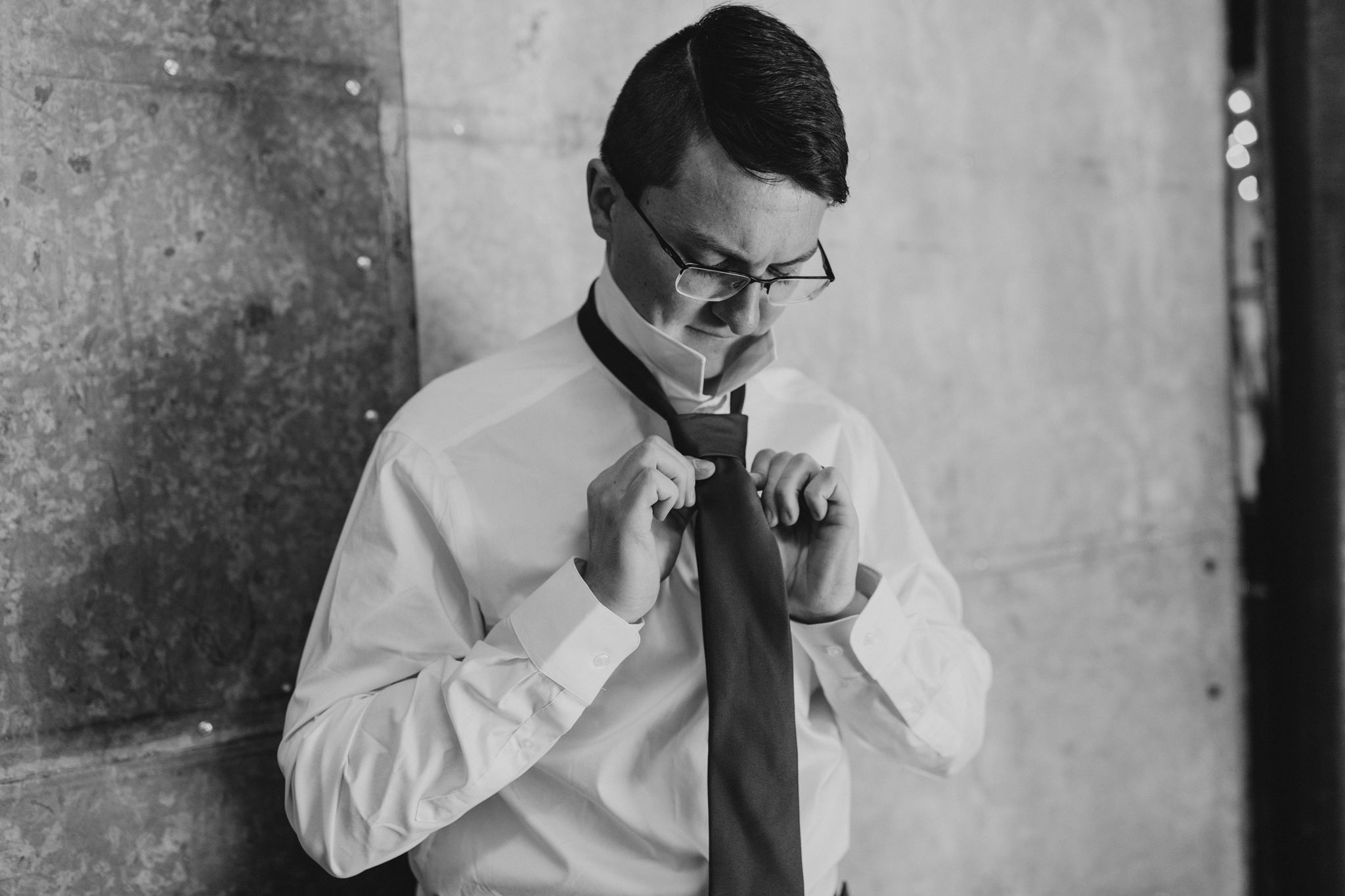 same sex industrial warehouse wedding