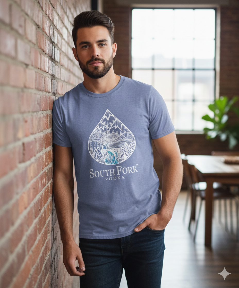 South Fork Heather Blue Soft Tee