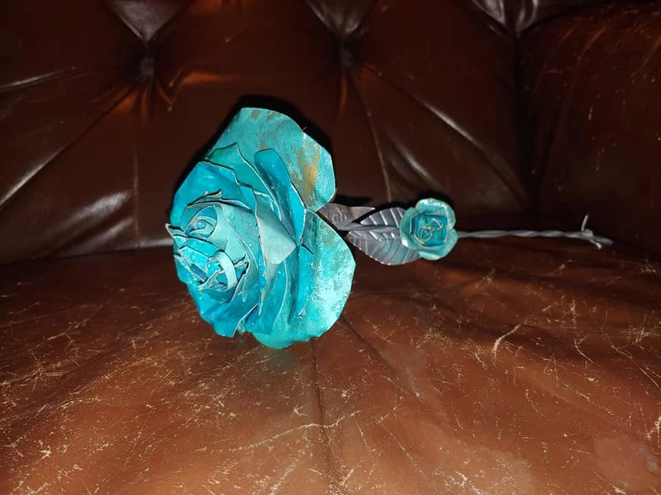 teal metal flower.jpg
