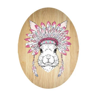 Ply Oval - Tribal Bunny $51.00 .jpg