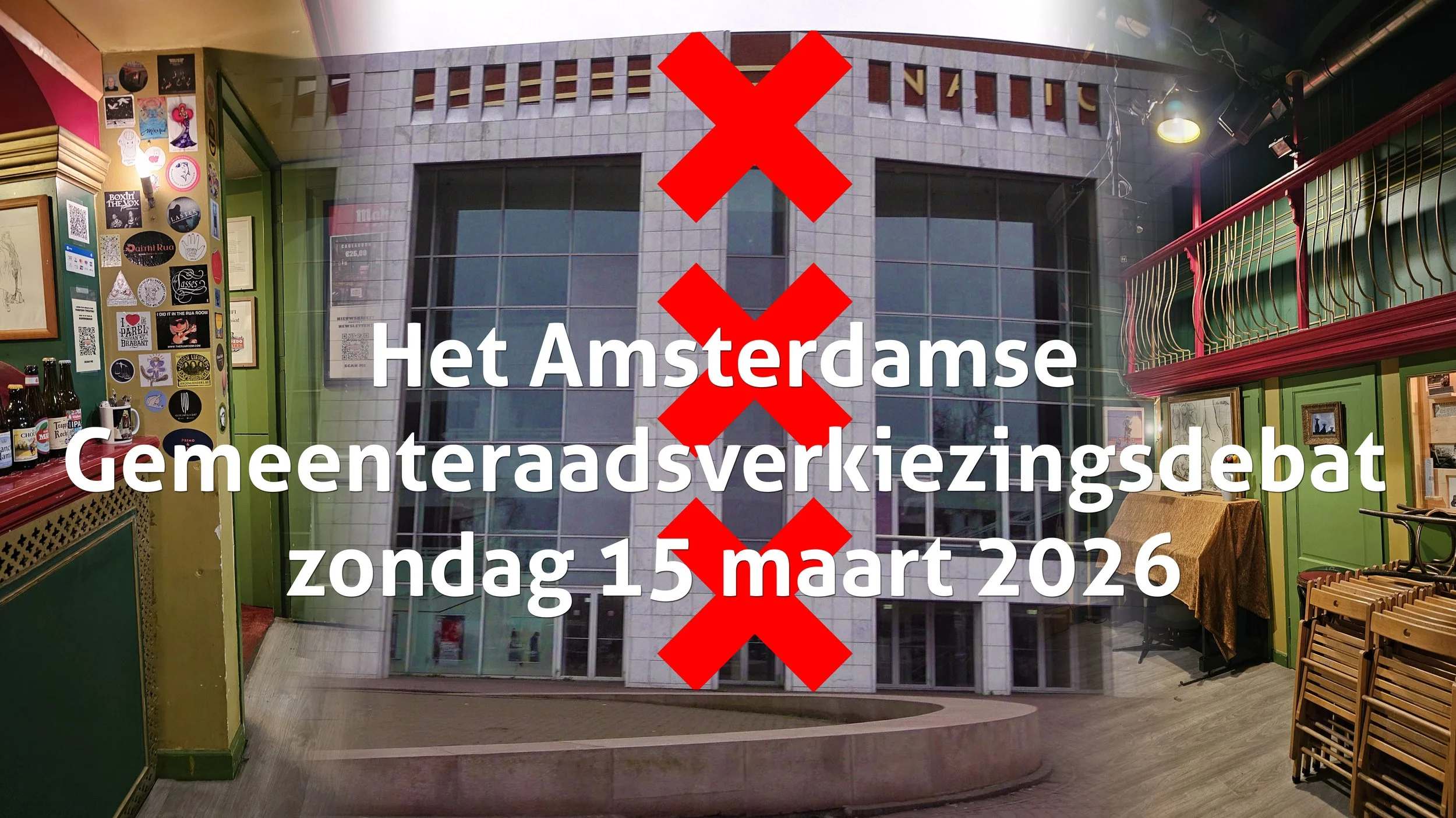 Het Amsterdamse Gemeenteraadsverkiezingsdebat – zondag 15 maart 2026 11.30AM - LIVE
