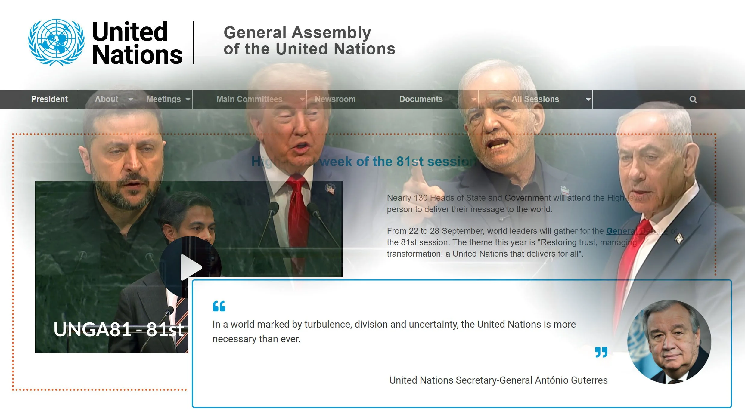 De 81e zitting van de Algemene Vergadering van de VN (UNGA 81) - 8 tm 26 september 2026