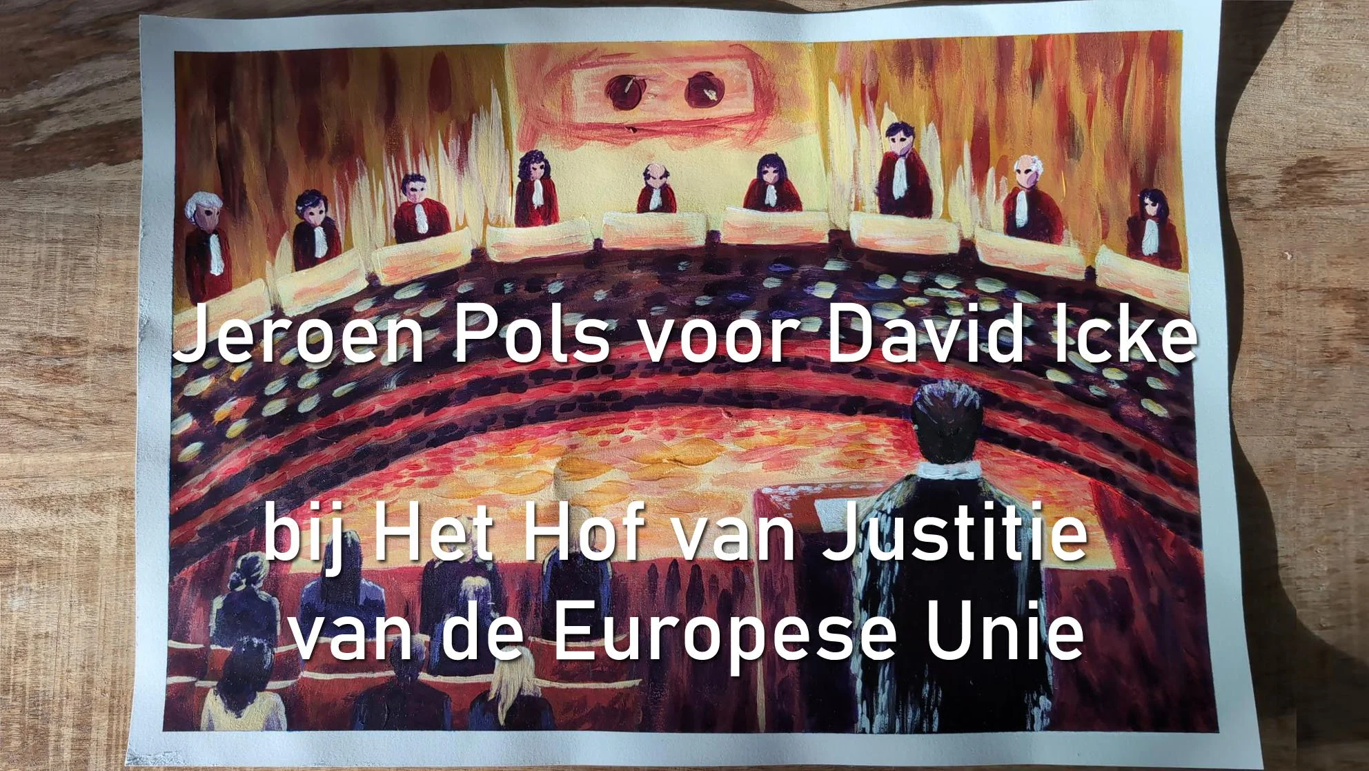 Jeroen Pols voor David Icke bij het Hof van Justitie van de EU in Luxemburg