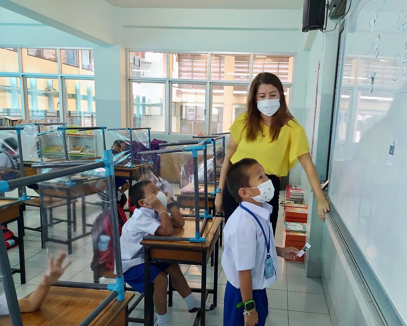 We are just over 1-month in to the Thai School year, there have been start delays, mixed instructing methods, health checks &amp; Social Distancing efforts (online &amp; in class instruction). Our teachers and our students have adapted well to masks 