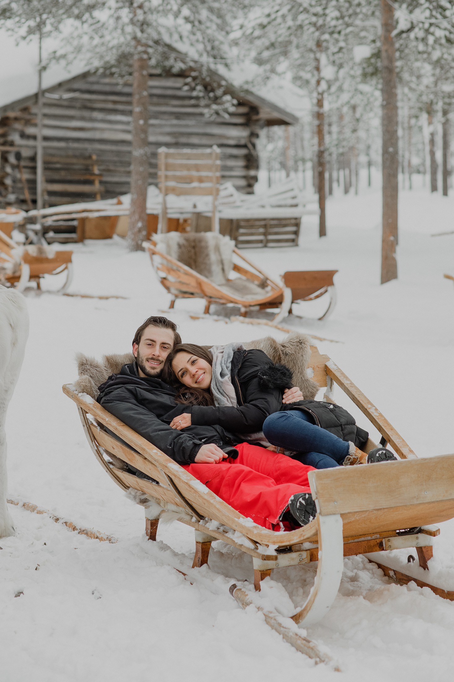 Surprise proposal at Arctic Circle, Rovaniemi