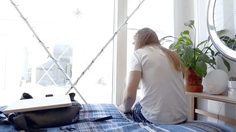 "If I feel like it, I can just sit here and talk with people through my window.”