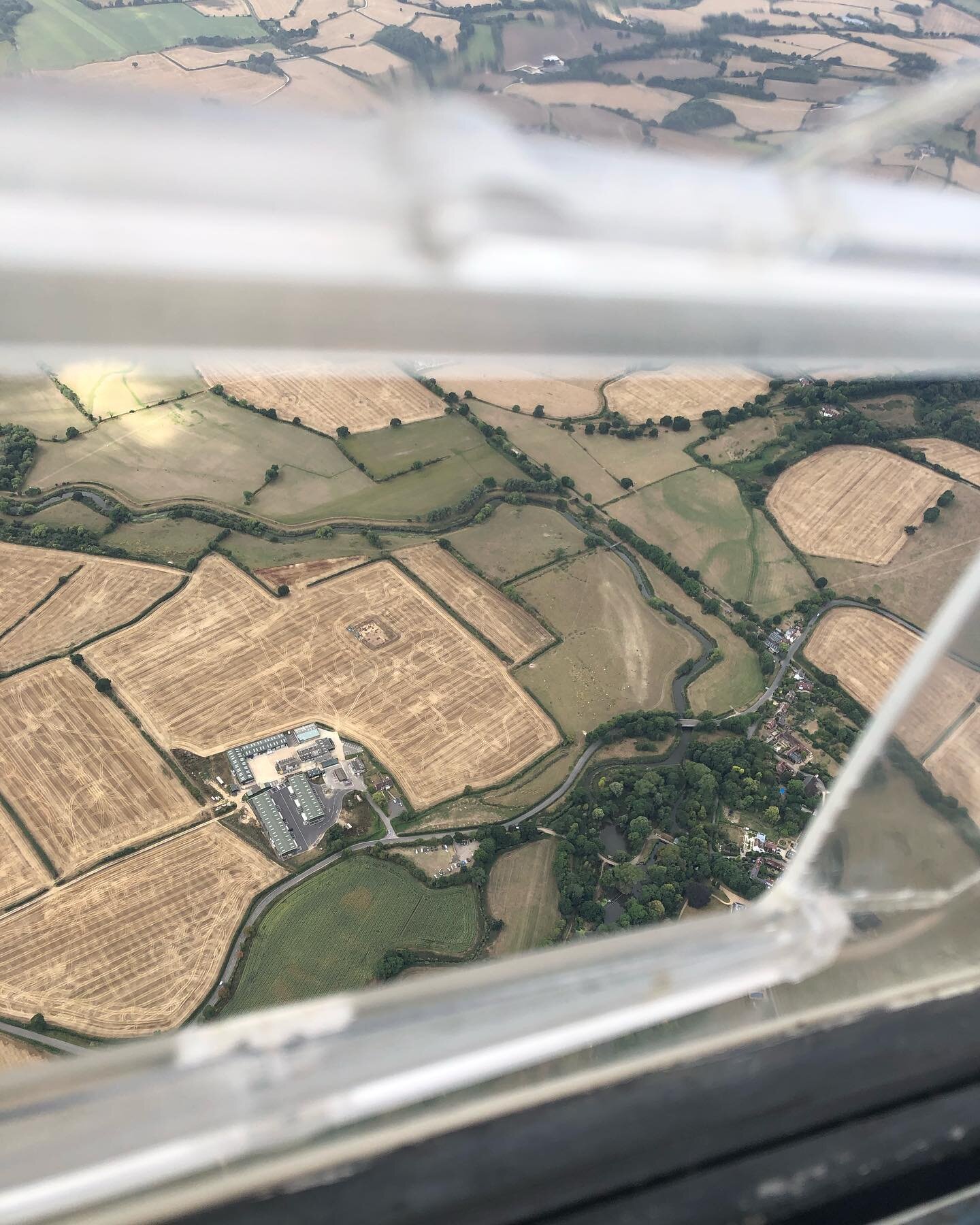 Glider view of #bridgefarmworkshops 
.
.
#glider #flying #country #view #fun #workshops