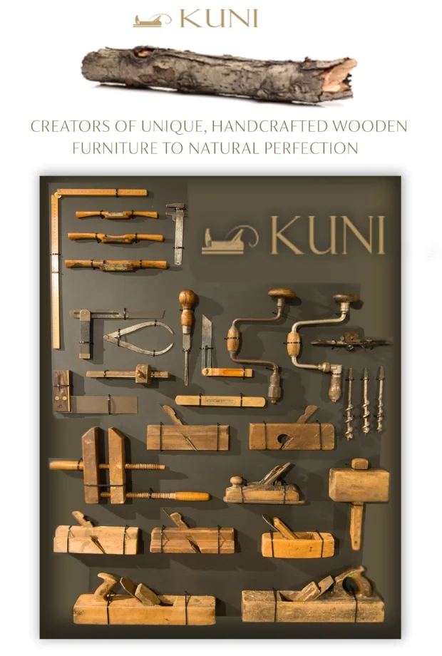 We are proud to be the exclusive retail suppliers of the unique handcrafted Kuni Furniture Collection, A collaboration of art and design crafted to natural perfection, enhancing any interior space with function, beauty and the contemporary charm of natural wood