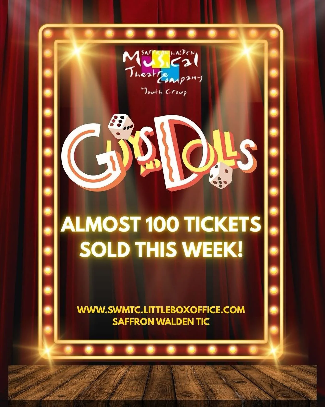 You guys (and dolls) have been busy! The newly released tickets are flying out!
If you have tickets you’re in for such a treat. If not…get them before they’ve gone!
#tickets #saffronwalden #guysanddolls