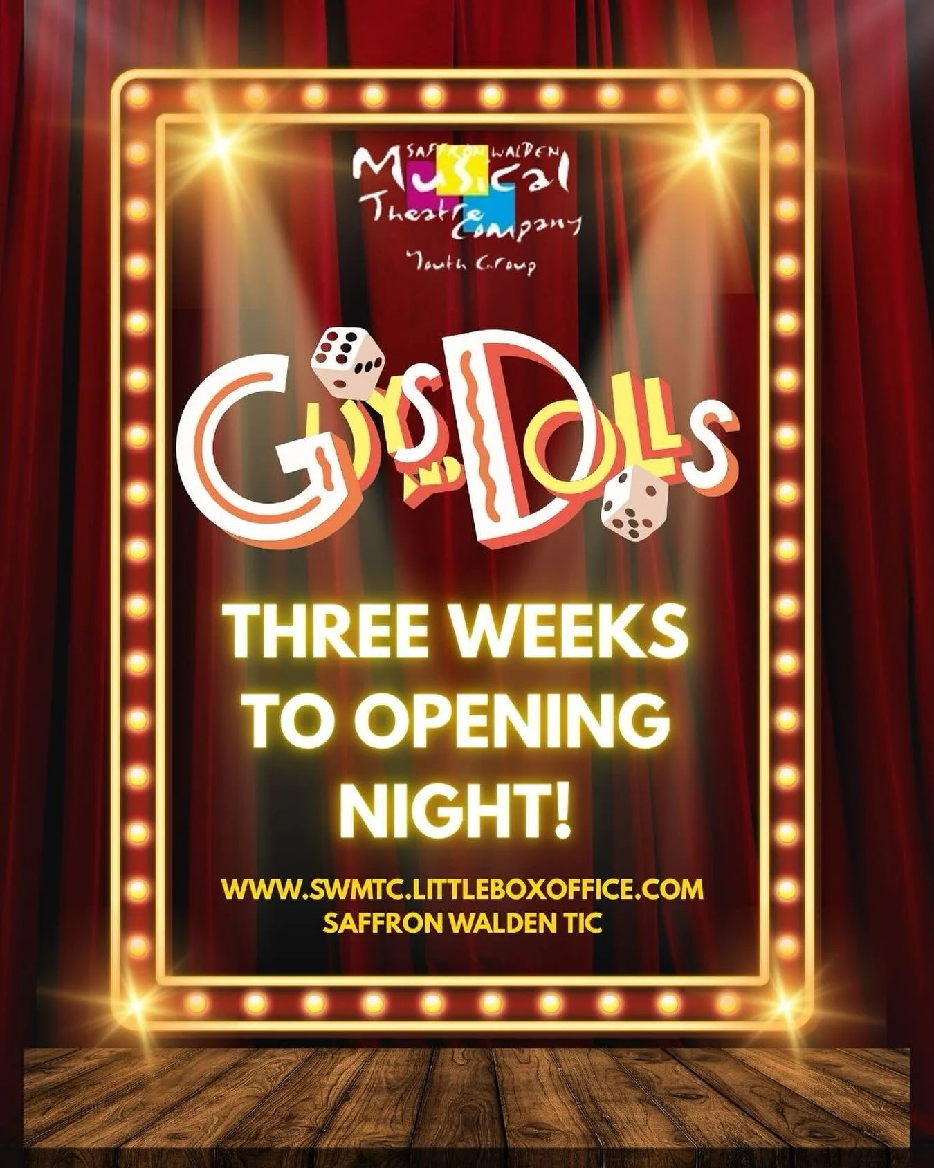 Just three weeks to go!
Tickets from @swtic and online www.swmtc.littleboxoffice.com
#saffronwalden #guysanddolls