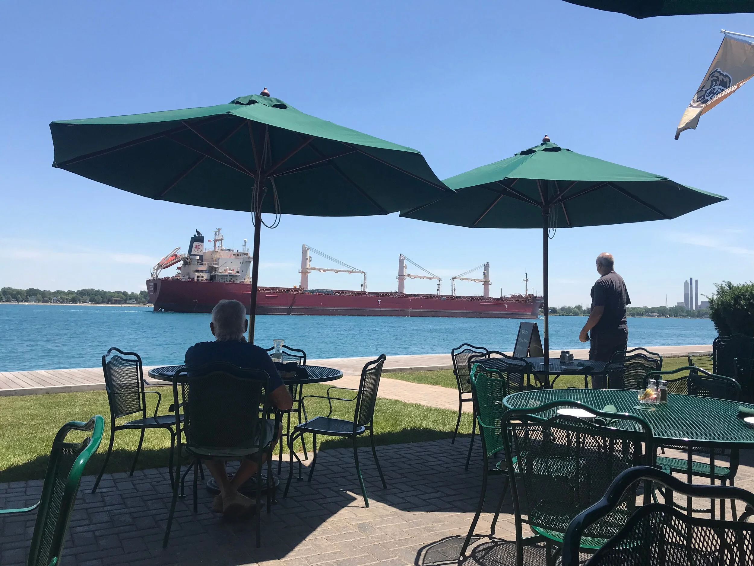 We enjoyed lunch along the river in St. Clair.