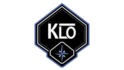 KLO logo with a hexagon shape and a star symbol underneath