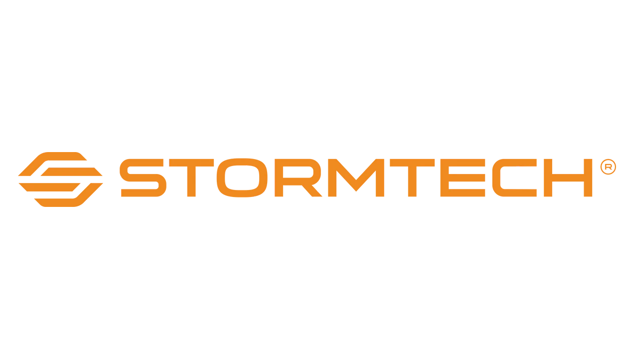 Stormtech logo with a stylized geometric emblem next to the word 'STORMTECH' in orange text.