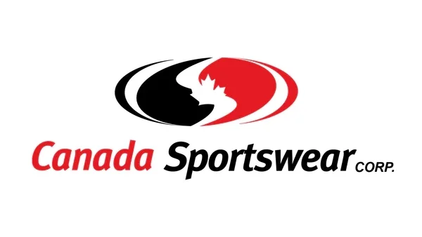 Canada Sportswear logo with a stylized red, white, and black Canadian flag and silhouette of a face wearing a crown.