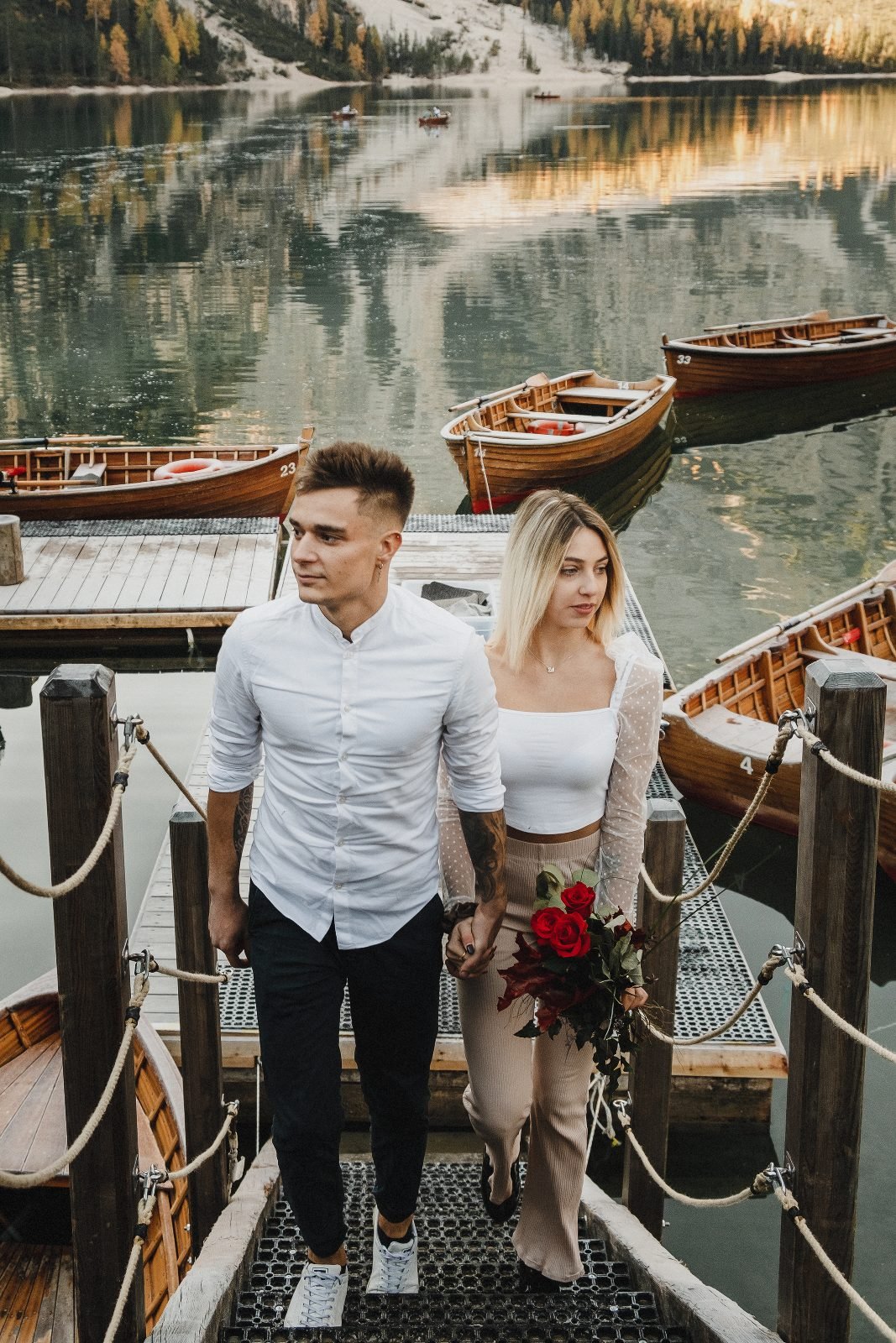 Destination elopement braies lake italy photography dolomites