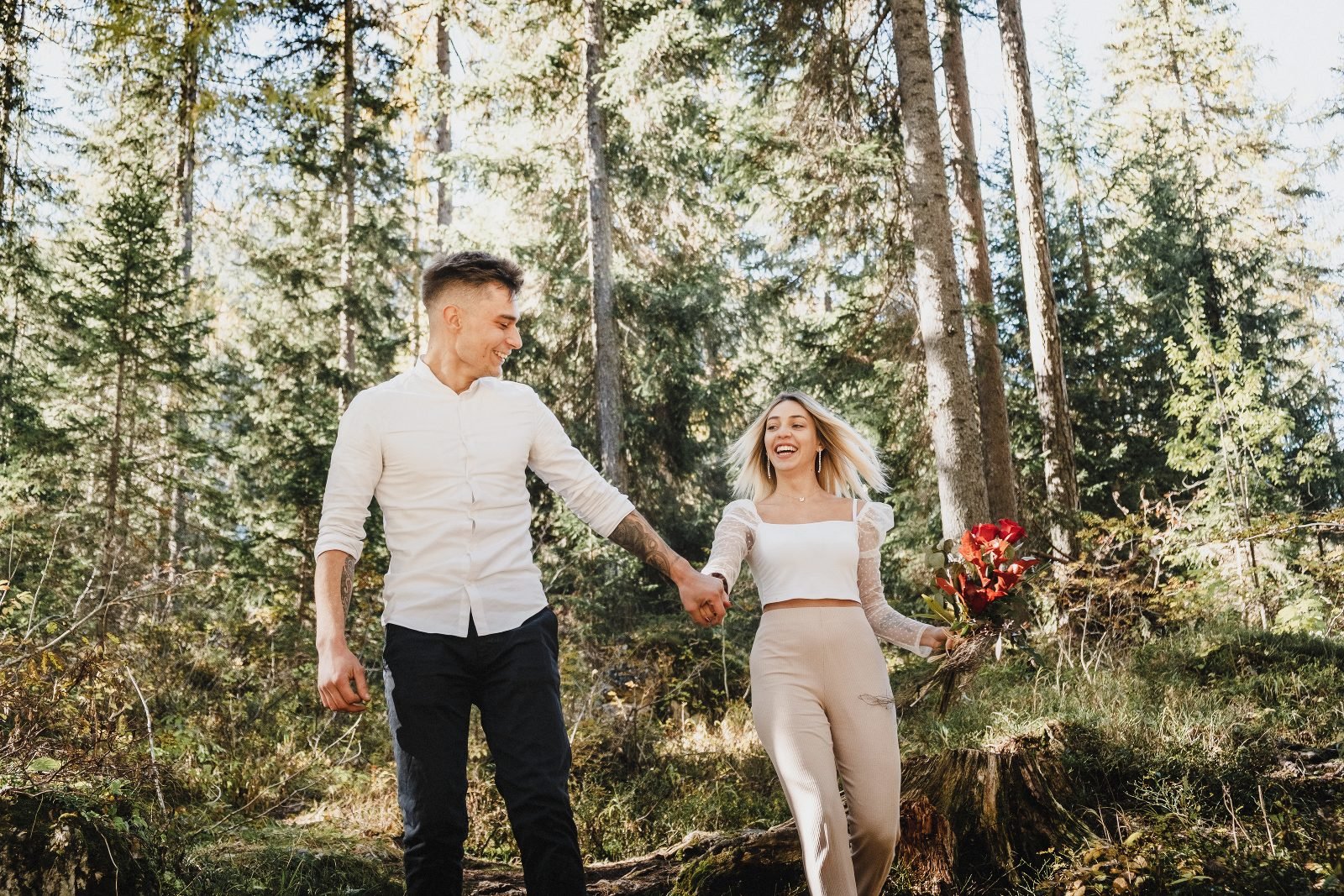 Destination elopement braies lake italy photography dolomites