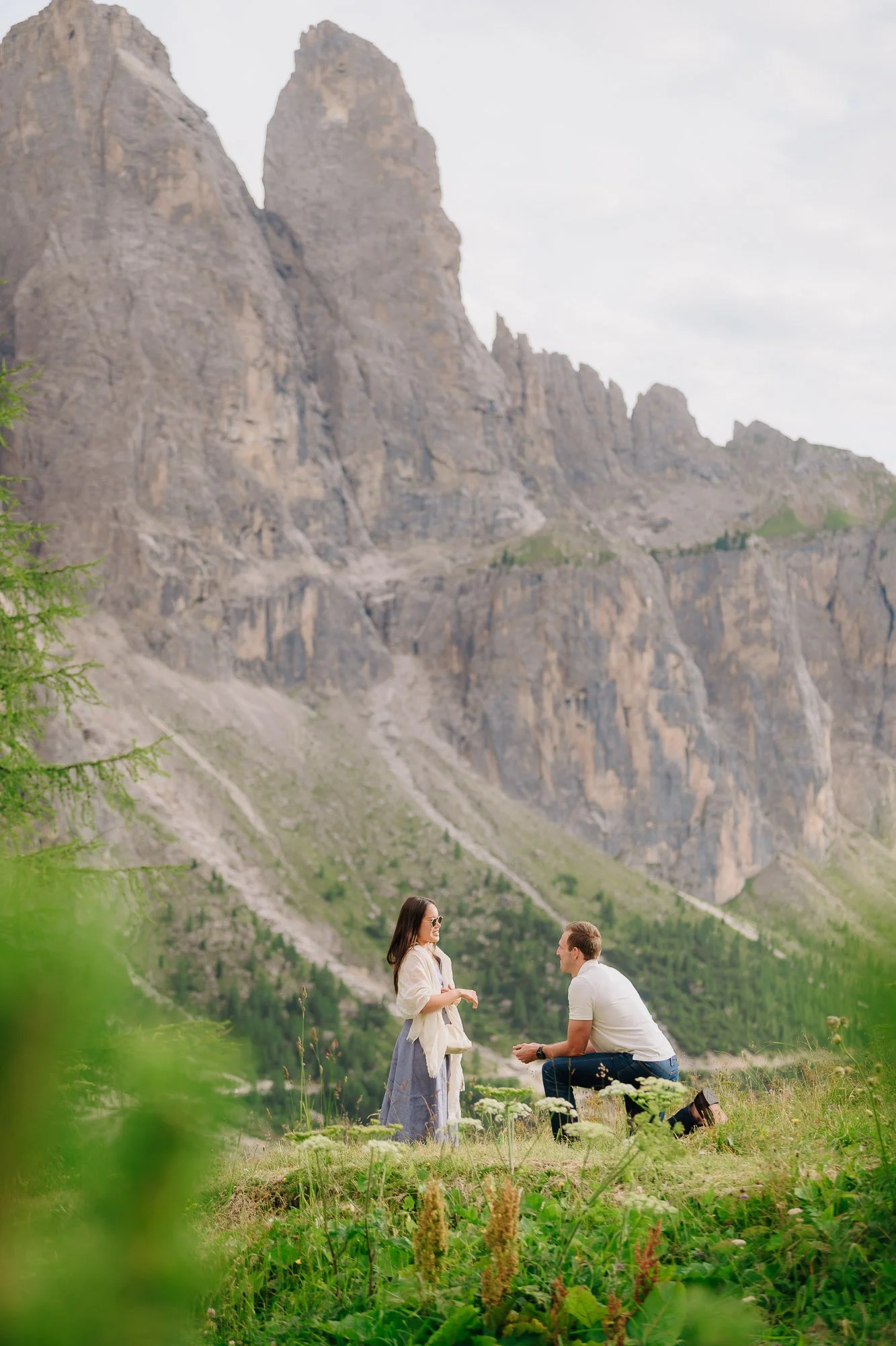 proposal surprise in selva gardena
