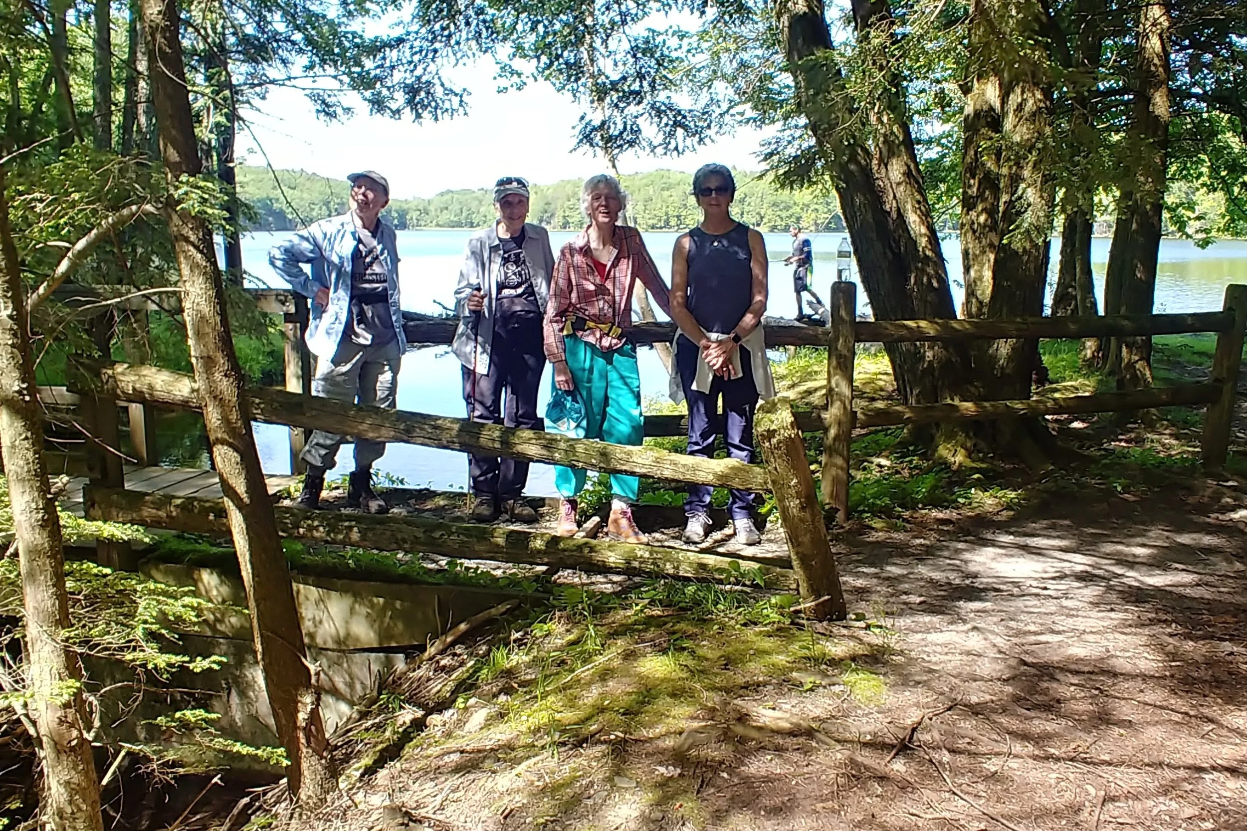 Enjoying a hike around Shaver Pond after the picnic