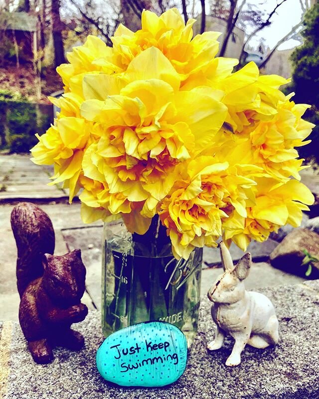 Happy Easter. We miss you. Thinking of you all. Rock credit to Amelia