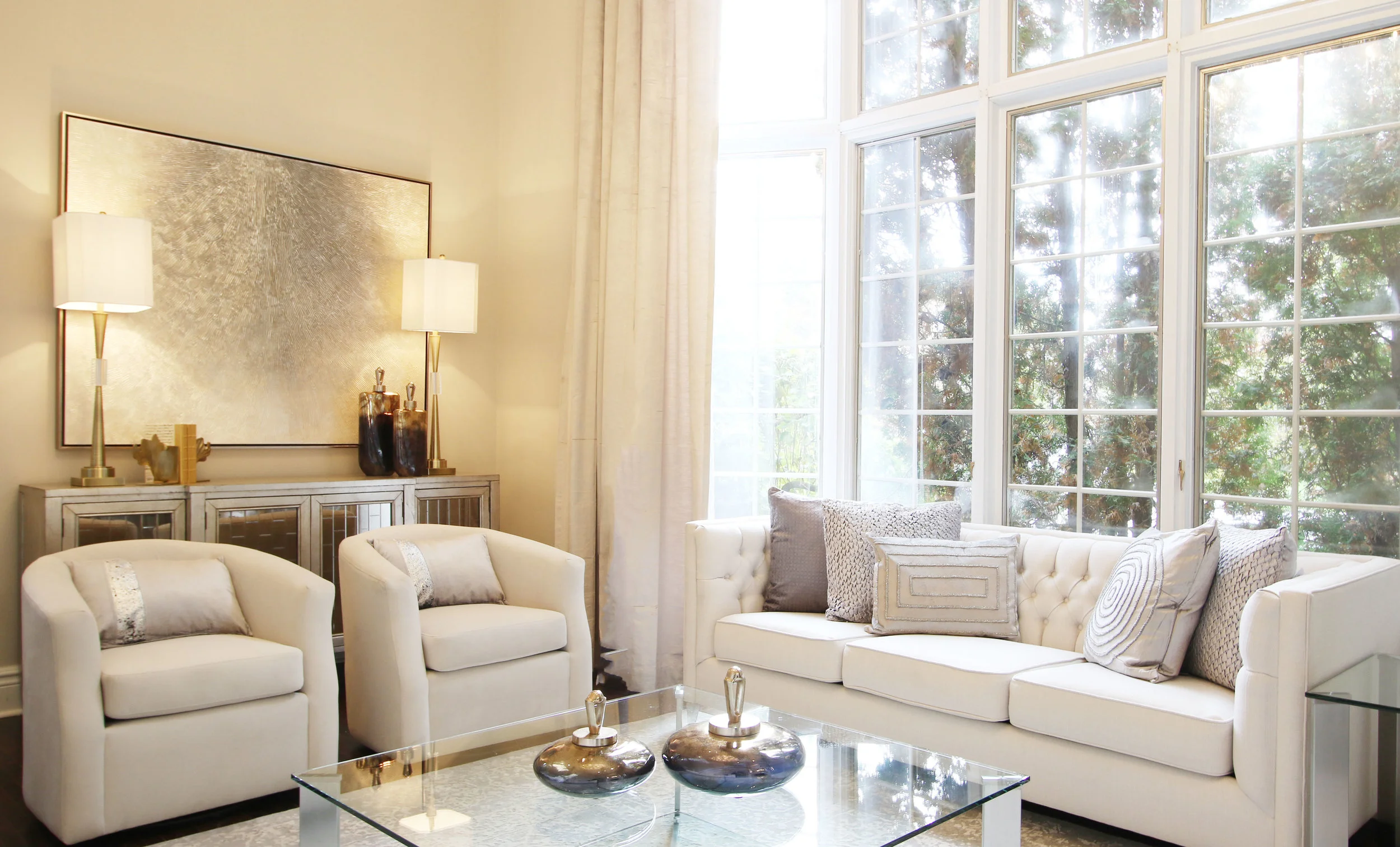 LIVING, FAMILY AND OFFICE ROOM MAKEOVER — KIMMBERLY CAPONE INTERIOR DESIGN