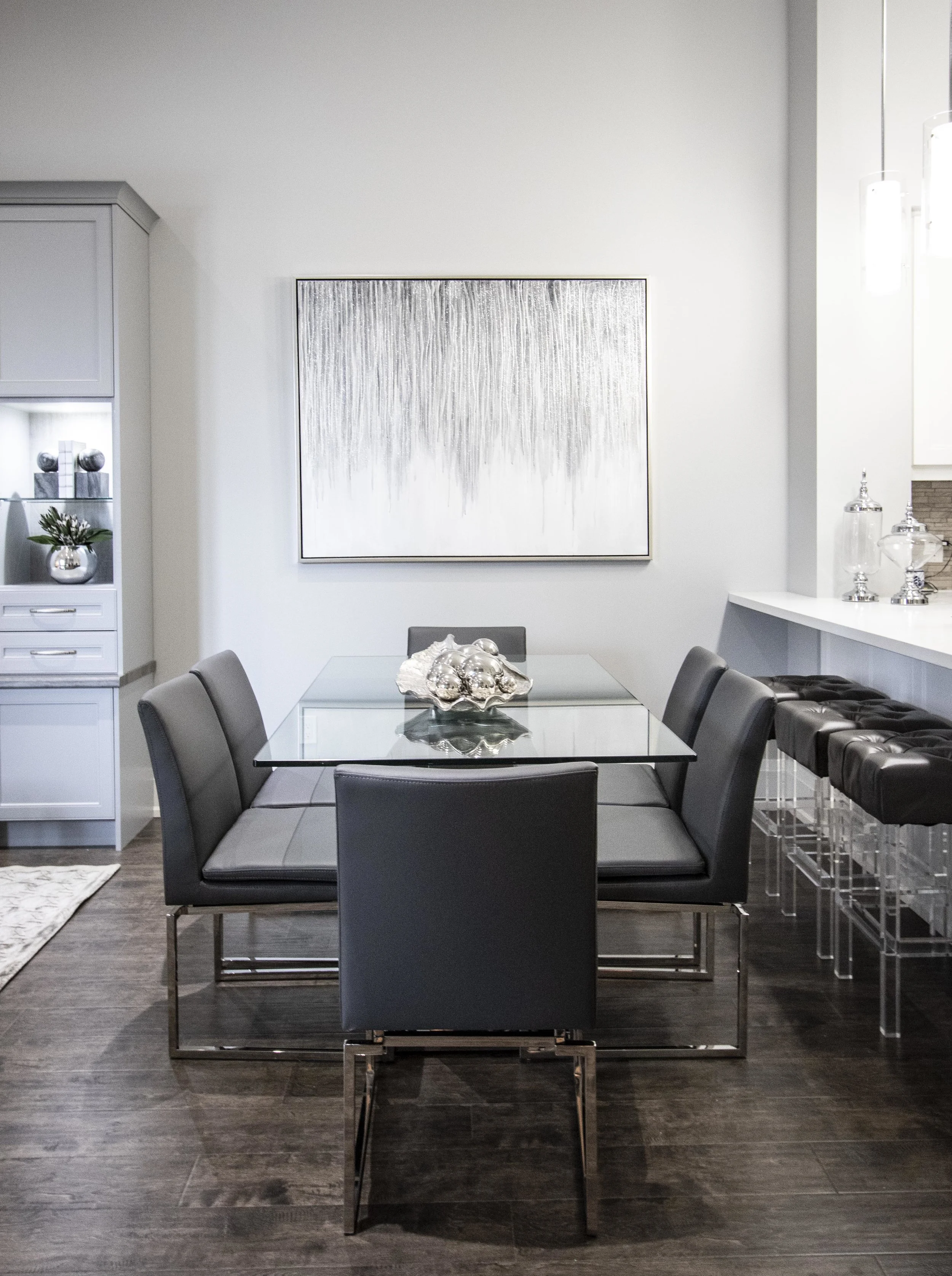 living and dining on Woodbridge Condo Living And Dining Room Makeover Kimmberly Capone Interior Design