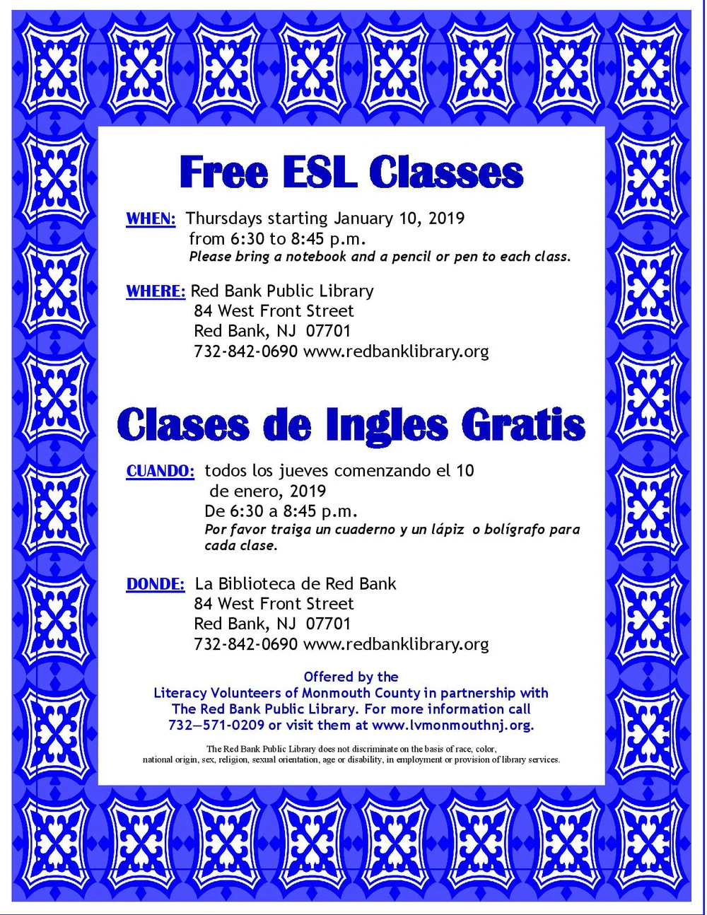 Español Red Bank Public Library