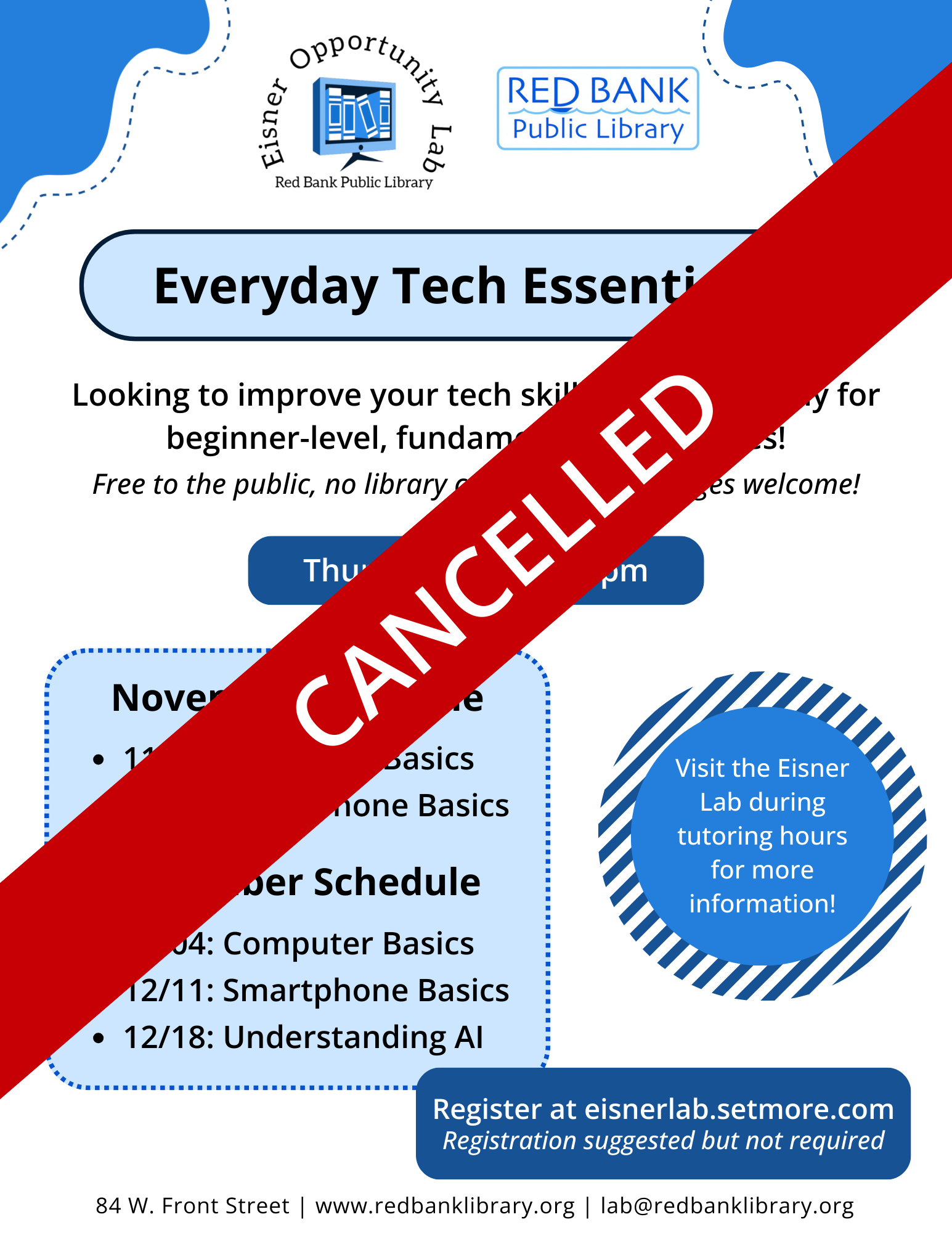 cancelled Everyday Tech Essentials - Eisner Lab flyer 112025.png