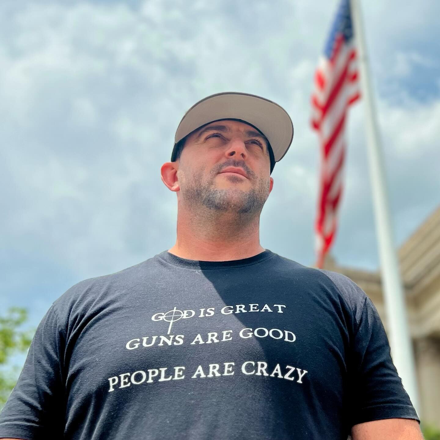 Yes He is and yes they are!

-

#peoplearecrazy #washingtondc #tshirt #outdoors #rangeday #gfgo