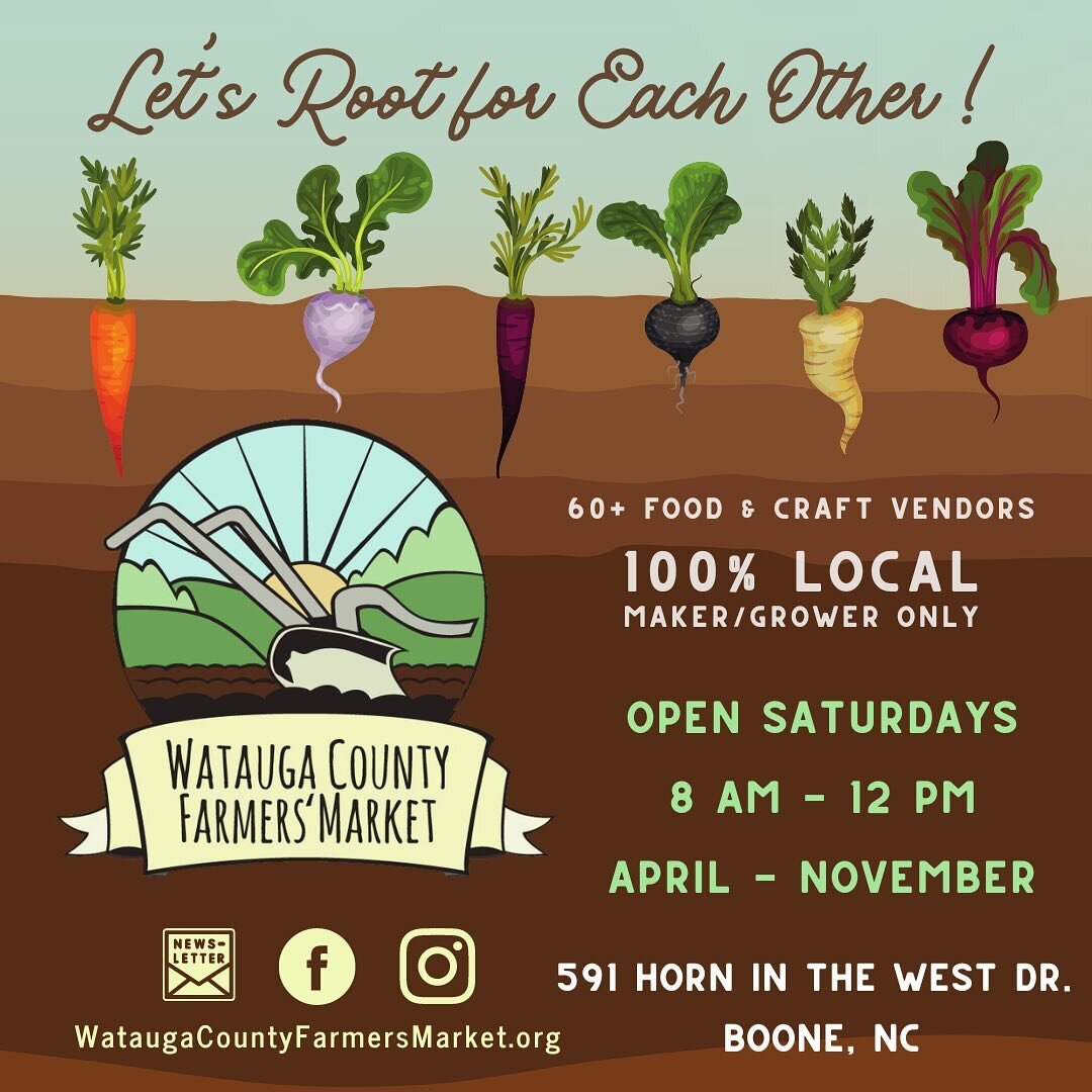🌟 Are you ready to join us for our 50th anniversary year season? 🎉 1974 -2024 🎉

🌱We&rsquo;re gearing up for an incredible year ahead at the Watauga County Farmers&rsquo; Market, and we want YOU to be a part of it! 🥳

✨This year, our tagline is 