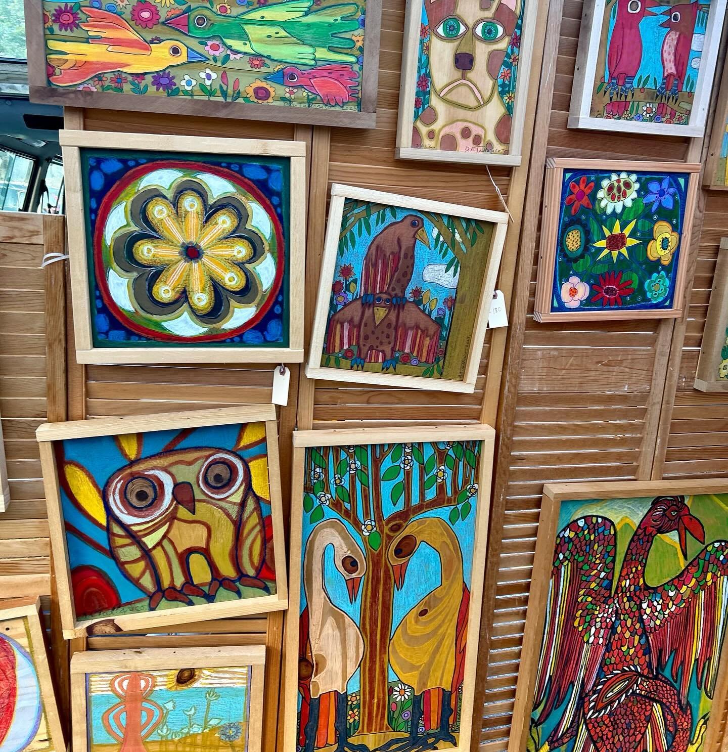 🤩Did you have a chance to check out this wall of whimsy while strolling through the market aisles on Saturday?😍

🦋Well, each of these special pieces are more than just a work of art, they are a part of artist Debbie Tallarico&rsquo;s healing proce