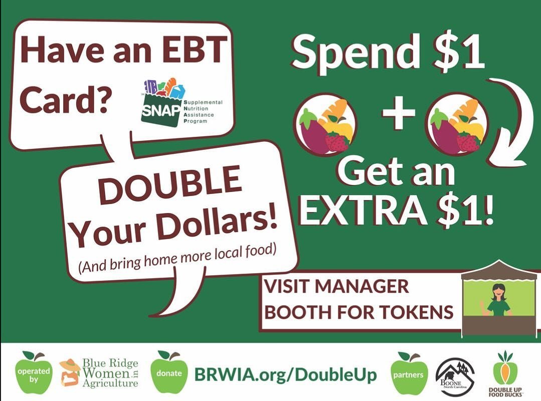🍎🍏Double Up Food Bucks is a healthy food incentive program that doubles the value of federal nutrition benefits spent at the farmers&rsquo; market, helping our neighbors bring home more local food while supporting our local farmers and economy.

Ho