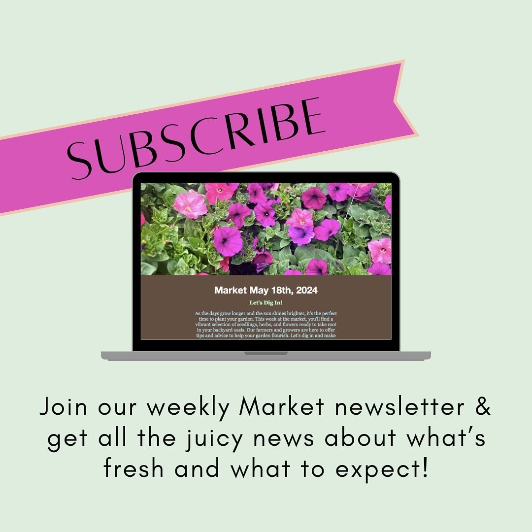 👋Are you subscribed yet!?

🌸Stay connected with all the latest happenings at our farmers&rsquo; market by signing up for our weekly e-newsletter! 🥕🌻 Get insider tips, live music announcements, information about upcoming cooking demonstrations and