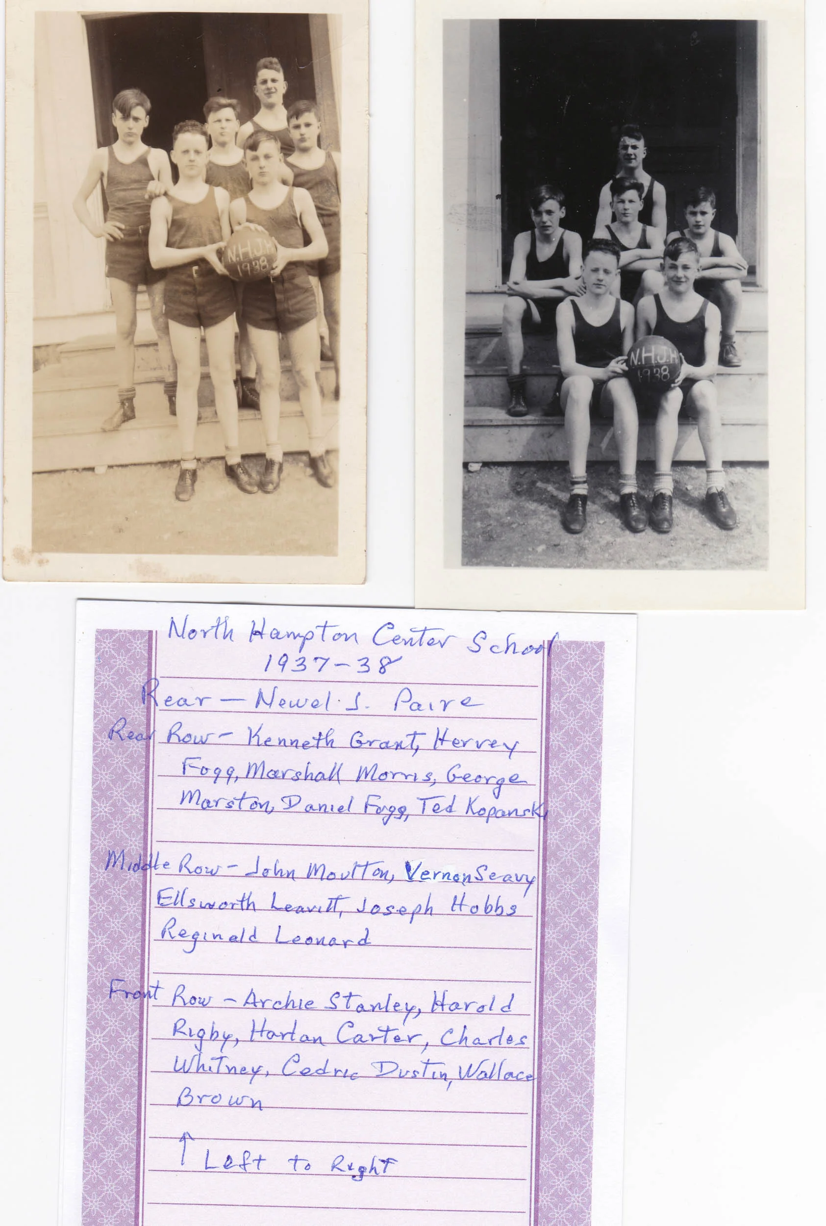 Center School Boys Basketball Team - 1937 - 1938