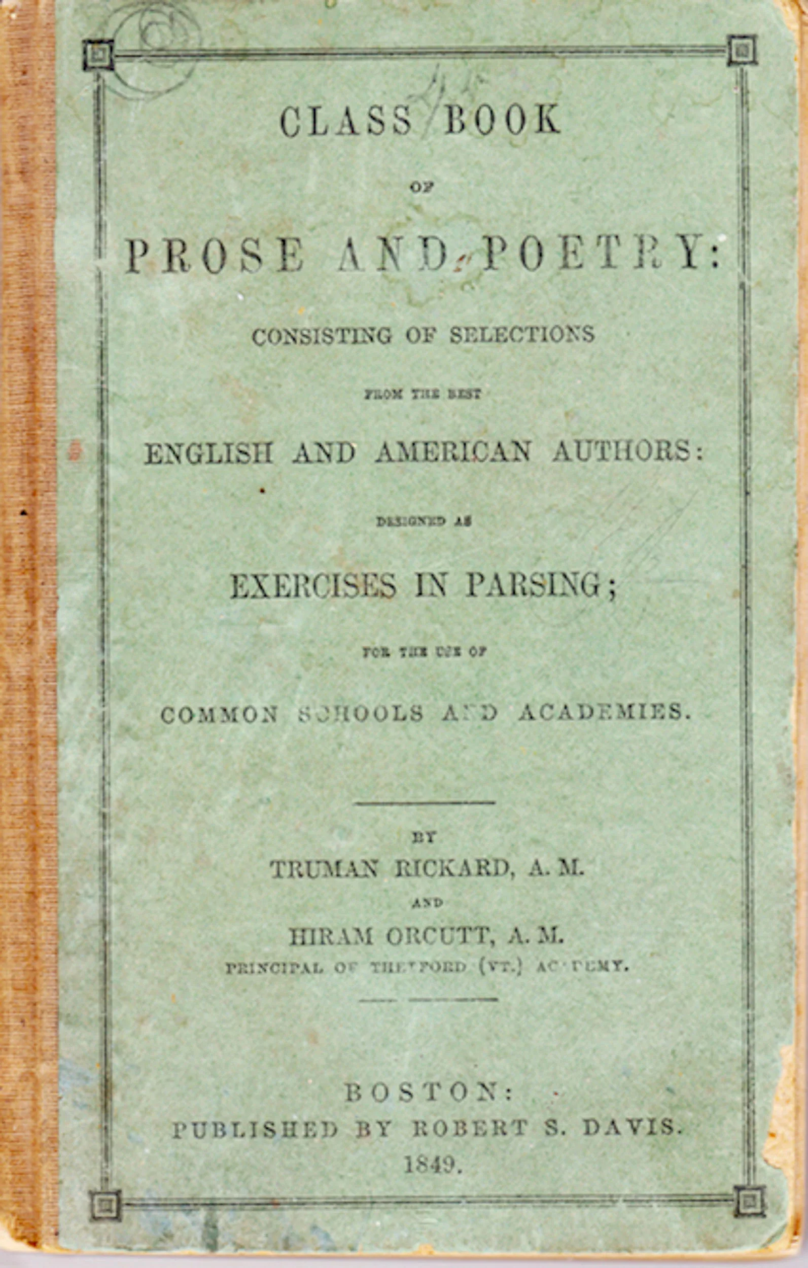 Class Book - 1849