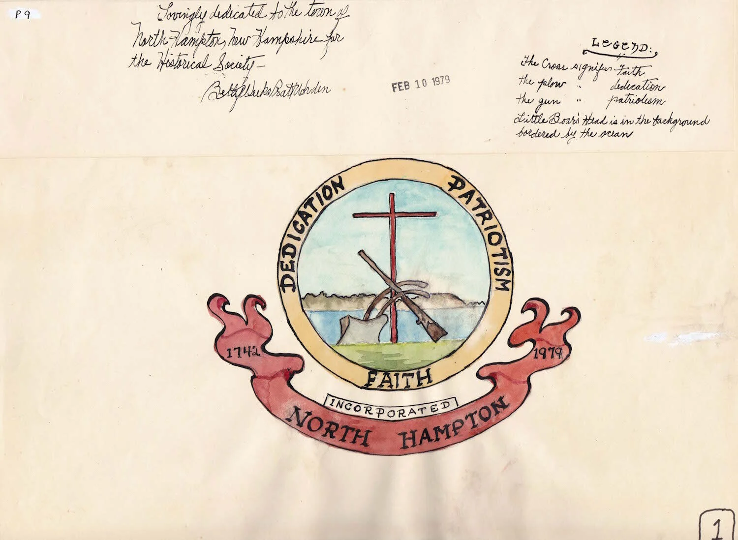  proposed design for North Hampton’s 250th anniversary 