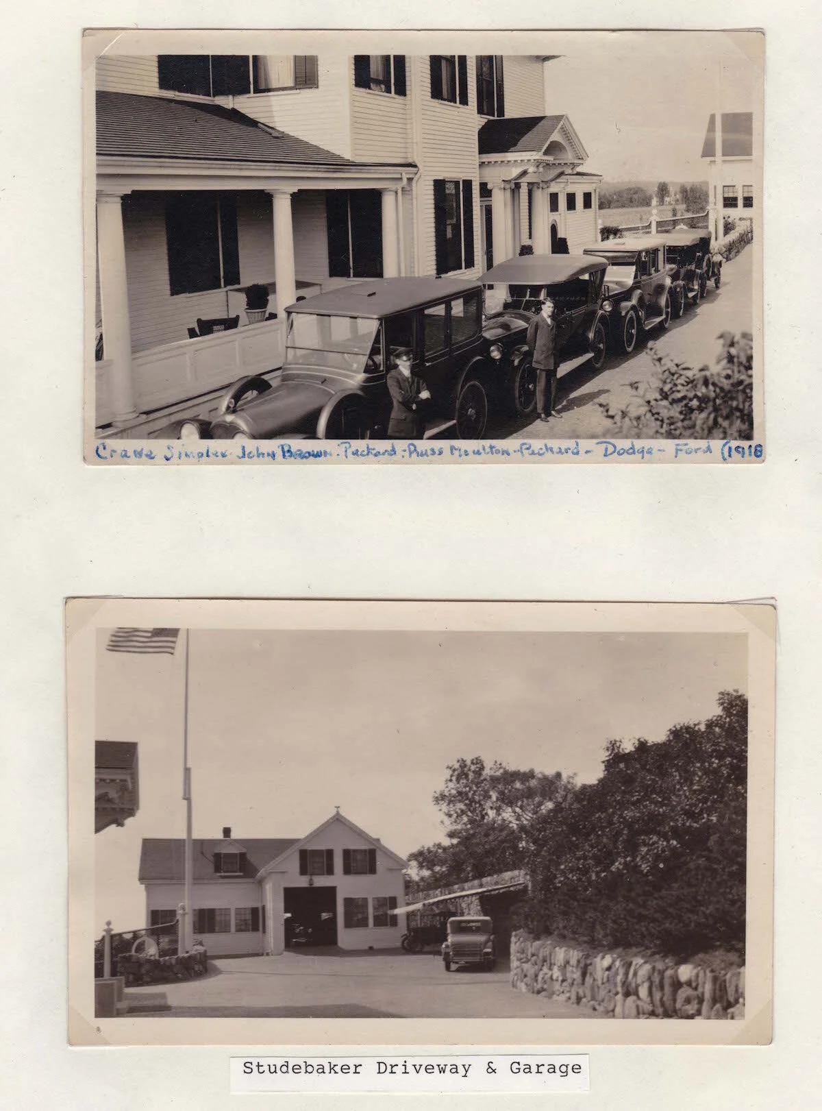  The Studebaker House, driveway and garage. 1918 