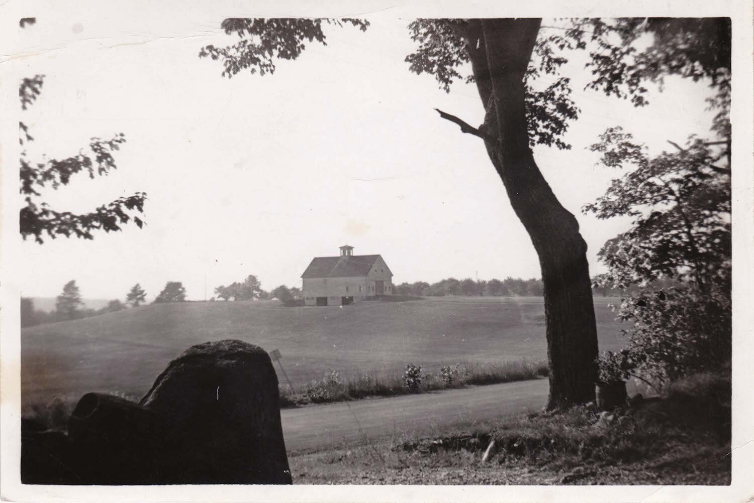  Stackpole Barn - Post Rd. July 4, 1939  Later the Chales M. Dale estate.  Picture taken from Taylor Farm across Post Rd. 